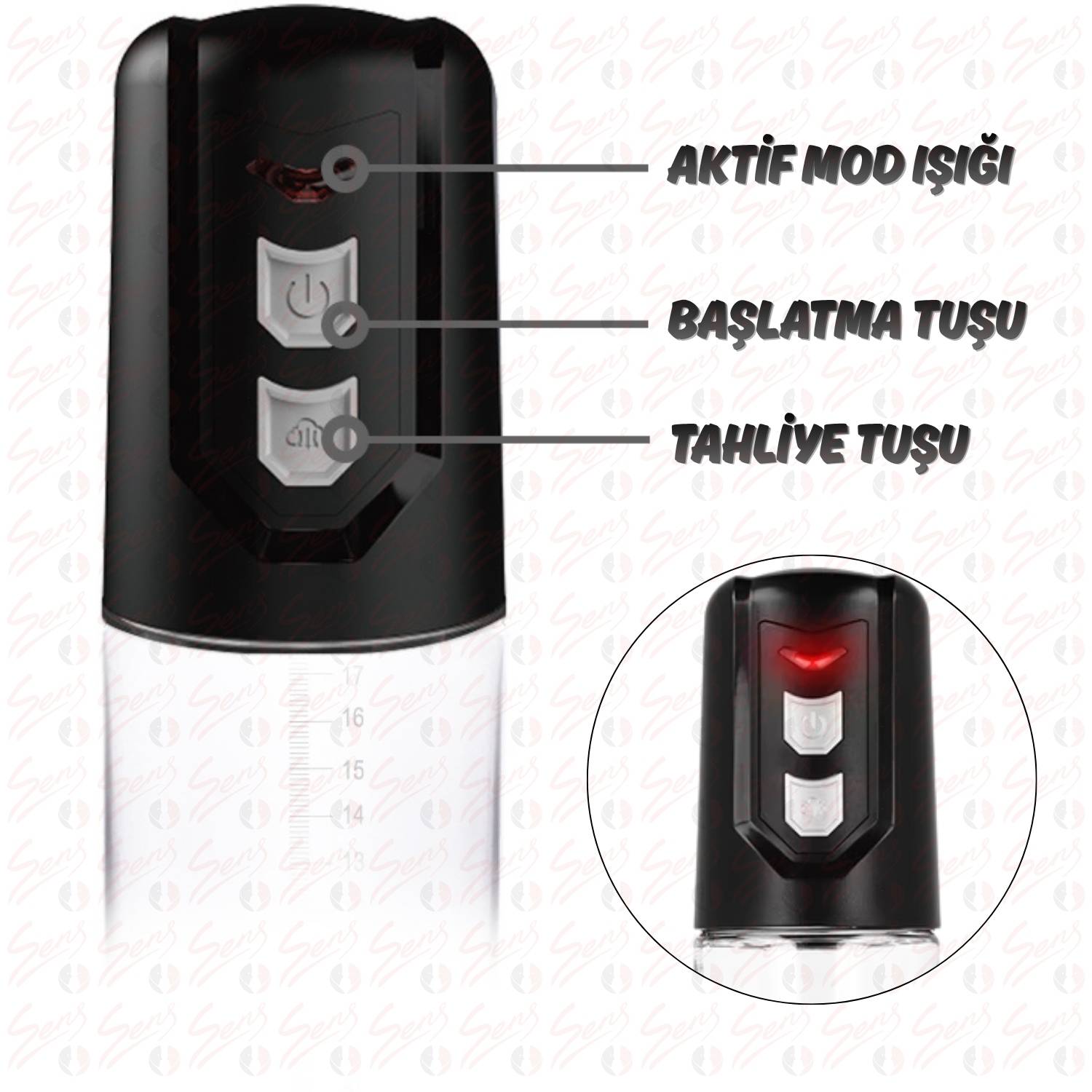 Automatic ML2 - Standart Hazneli 2 Modlu Yüksek Performanslı Type-C Şarjlı Otomatik Penis Pompası