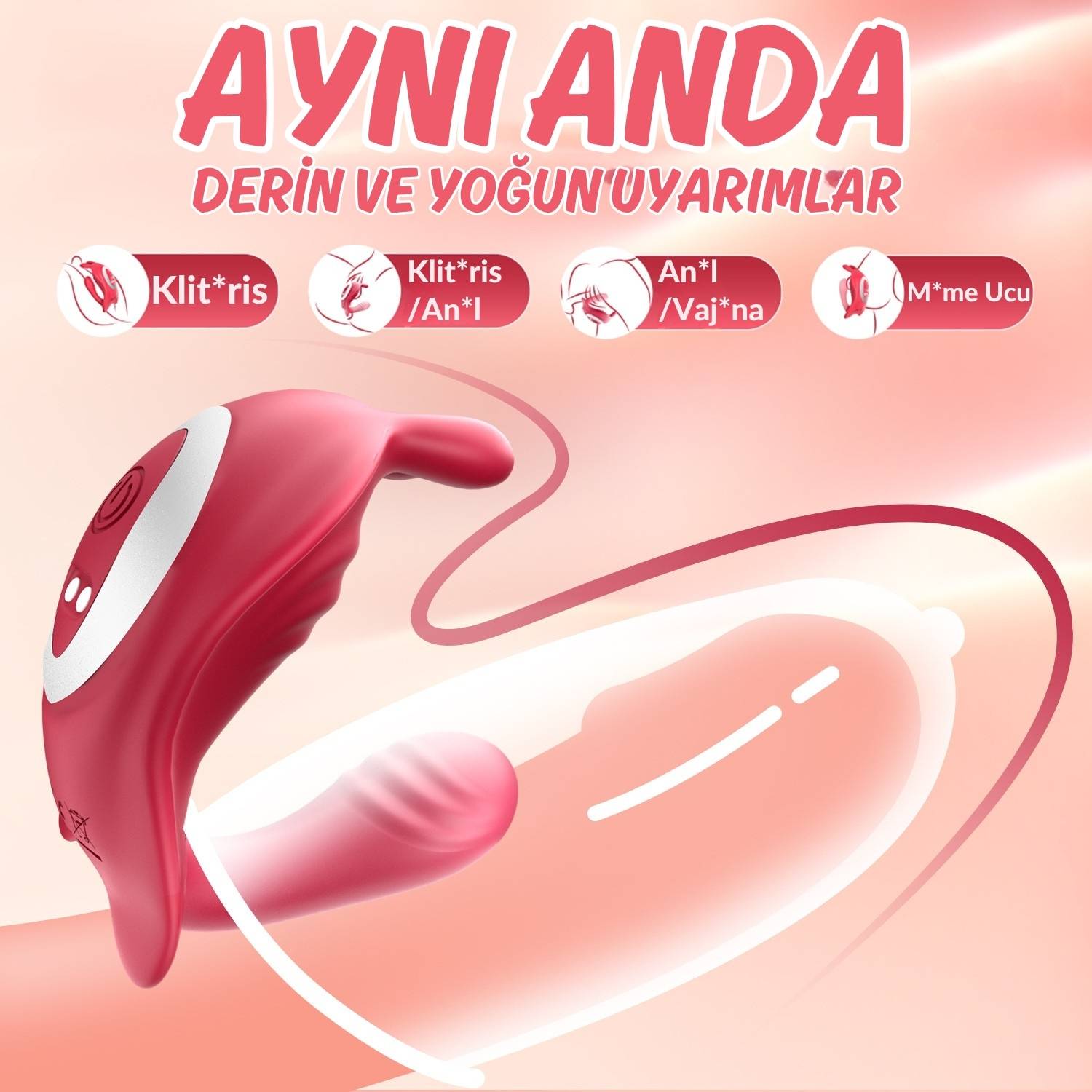 Cara APP RCT - Şarjlı Kumanda Ve Telefon Kontrollü Çift Motorlu G Spot ve Klitoris Uyarıcı Giyilebilir Couple Vibratör