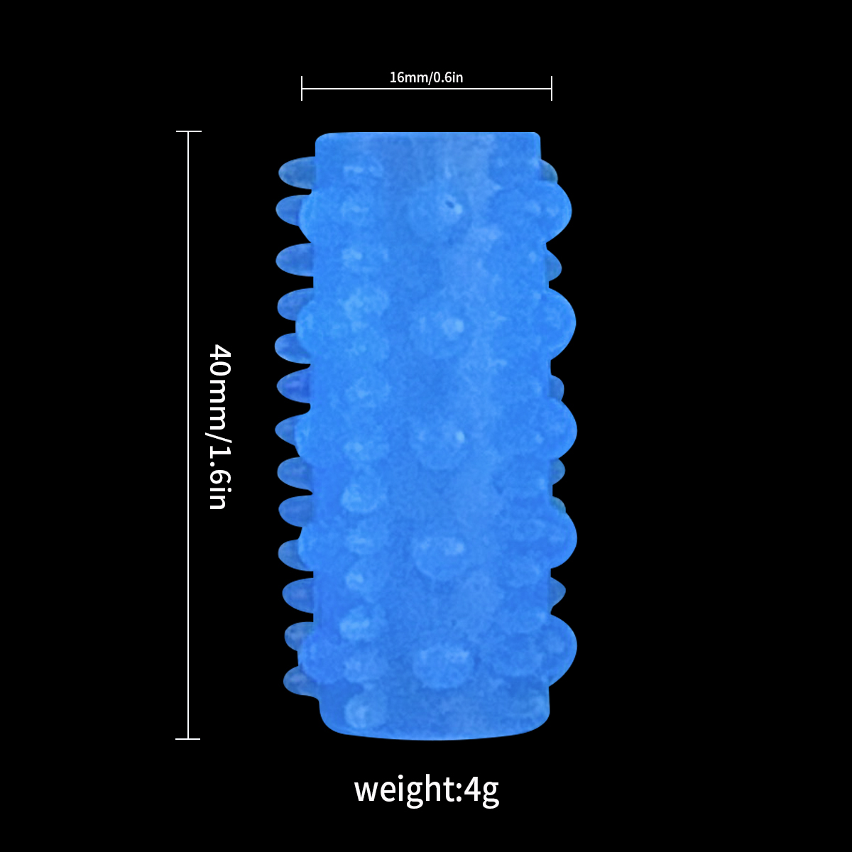 Convex Stimulus - Tırtıklı 3 Farklı Silikon Penis Kılıfı Set 4 CM