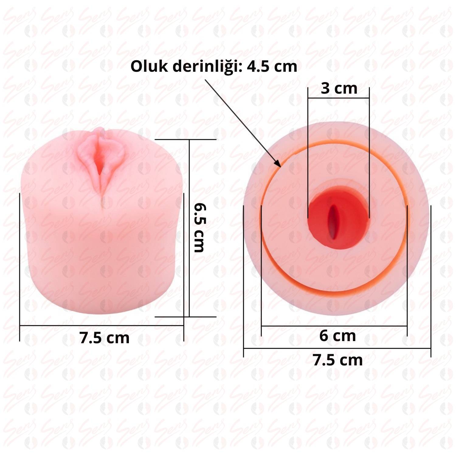 Pump Sleeve ML - Hazneyi Kavrayan Geliştirilmiş Süper Gerçekçi Dokulu Penis Pompası Vajina Başlığı