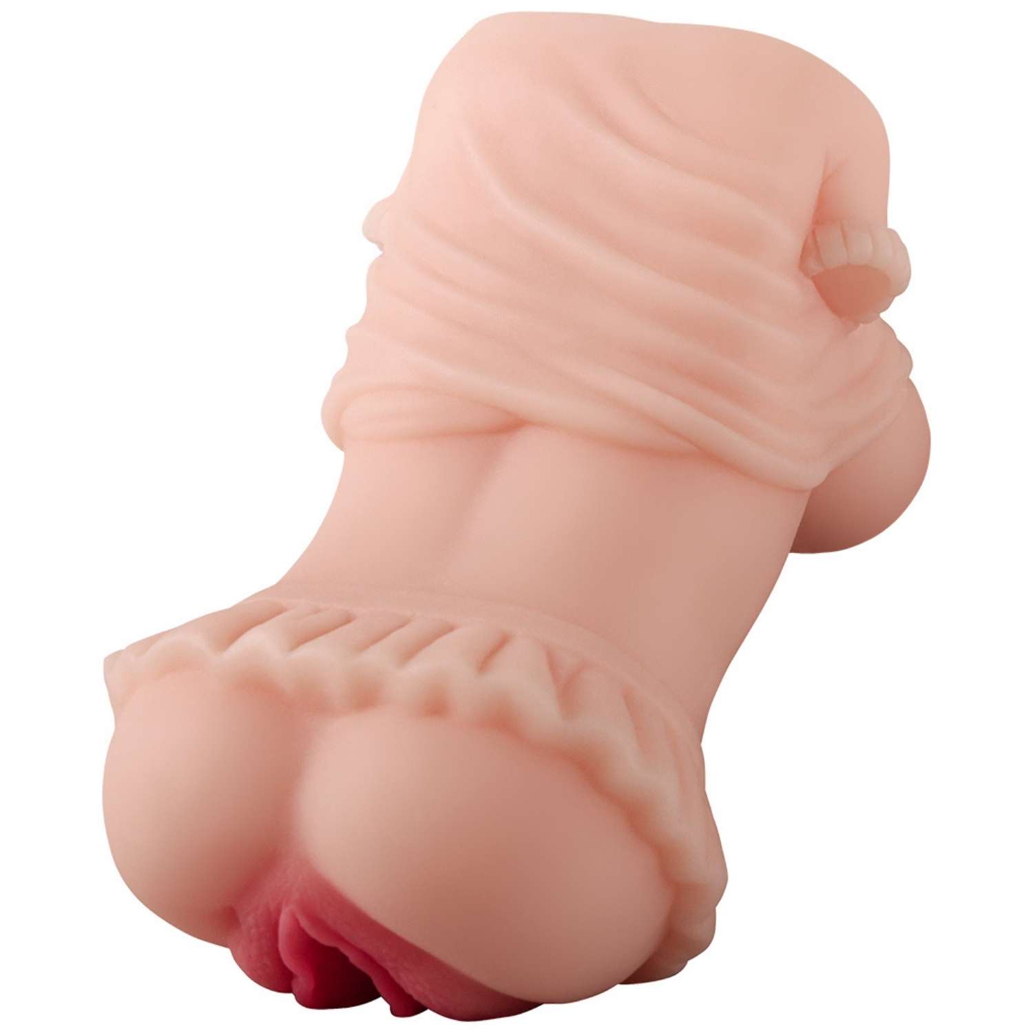 Amelia - Kolay Saklanabilir Cep Boy Titreşimli Isıtmalı Suni Vajina Realistik Mastürbatör 13 CM