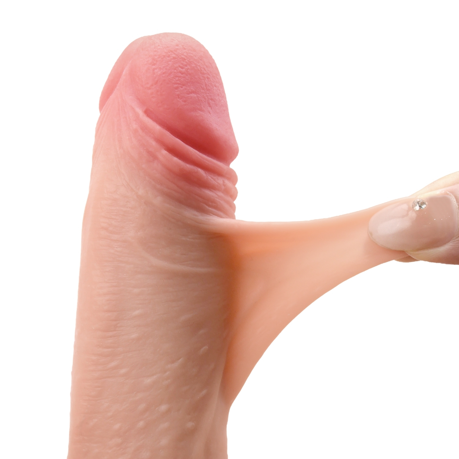 Arthur - Hareketli Kayar Deri Çift Katmanlı Realistik Vibratör Dildo Ultra Yumuşak Gerçekçi Titreşimli Yapay Penis