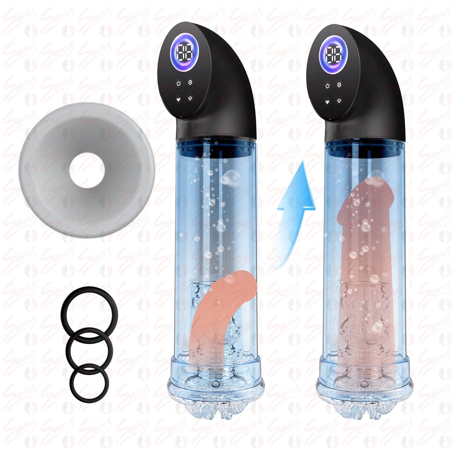 Automatic MXL2 - Ekstra Büyük Hazneli 9 Emiş Modlu Dijital Ekranlı Profesyonel Otomatik Penis Pompası