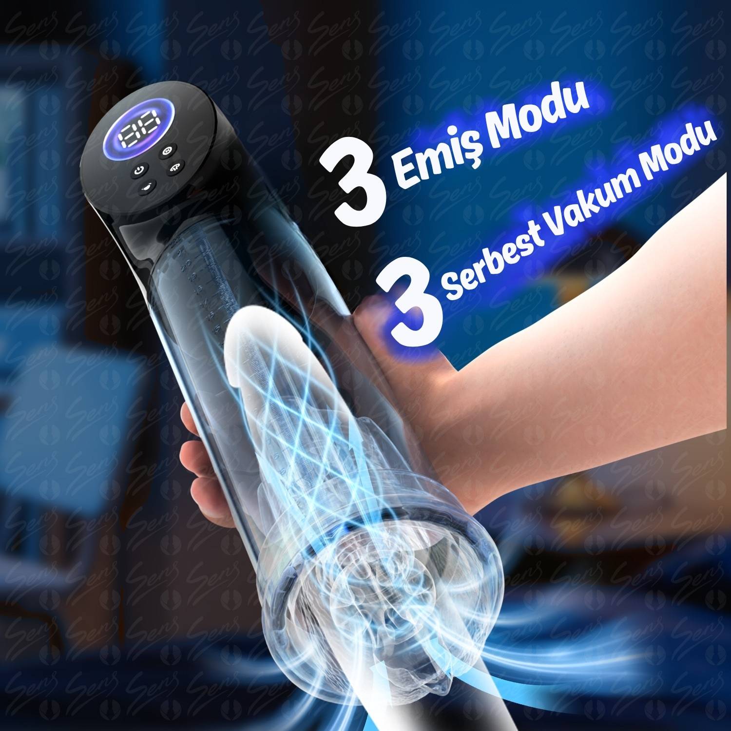 Automatic MXL2 - Ekstra Büyük Hazneli 9 Emiş Modlu Dijital Ekranlı Profesyonel Otomatik Penis Pompası