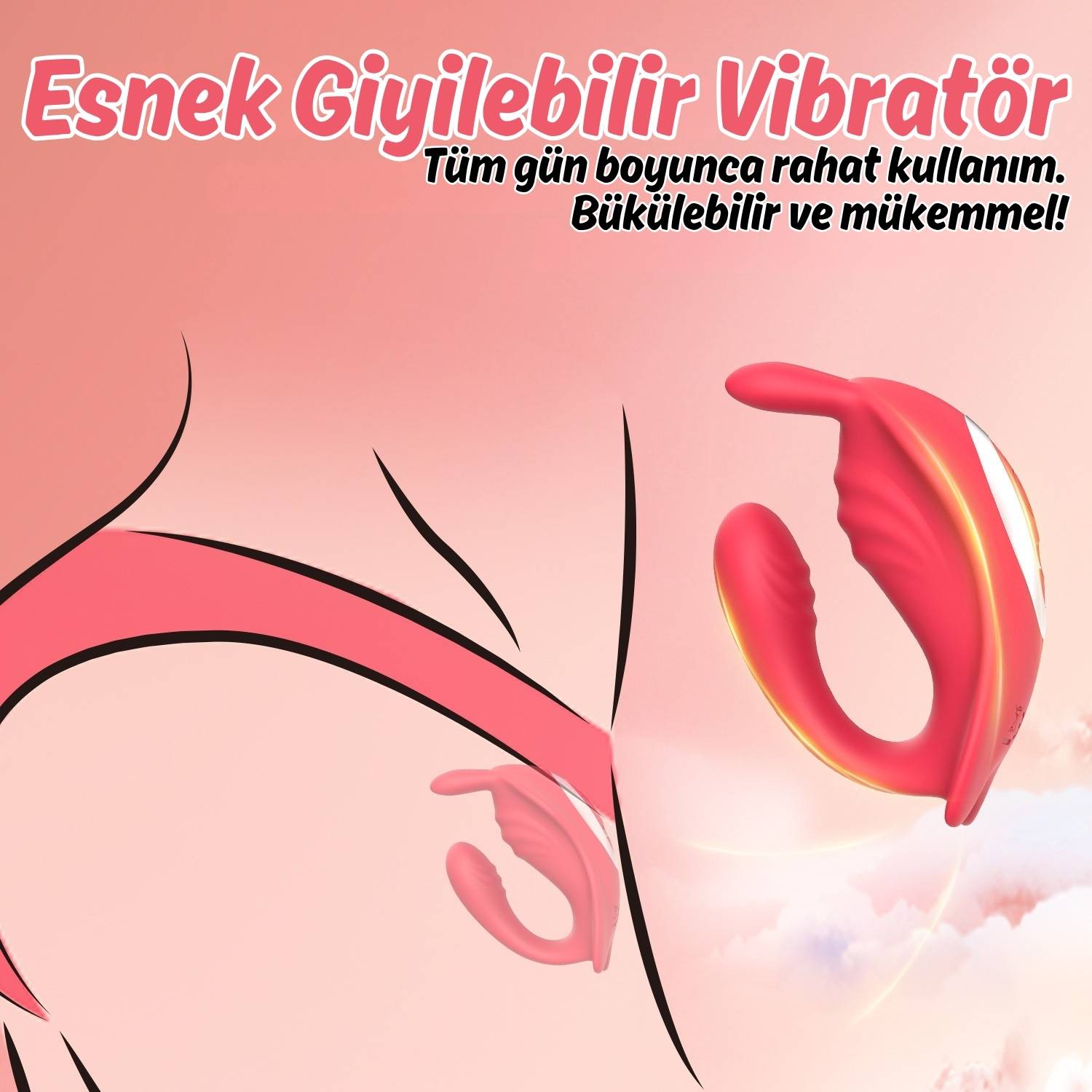 Cara APP RCT - Şarjlı Kumanda Ve Telefon Kontrollü Çift Motorlu G Spot ve Klitoris Uyarıcı Giyilebilir Couple Vibratör