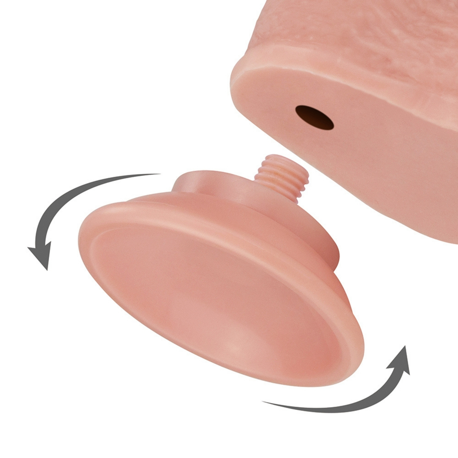 Chase - Büyük Boy Hareketli Kayar Deri Çift Katmanlı Realistik Vibratör Dildo Ultra Yumuşak Gerçekçi Titreşimli Yapay Penis