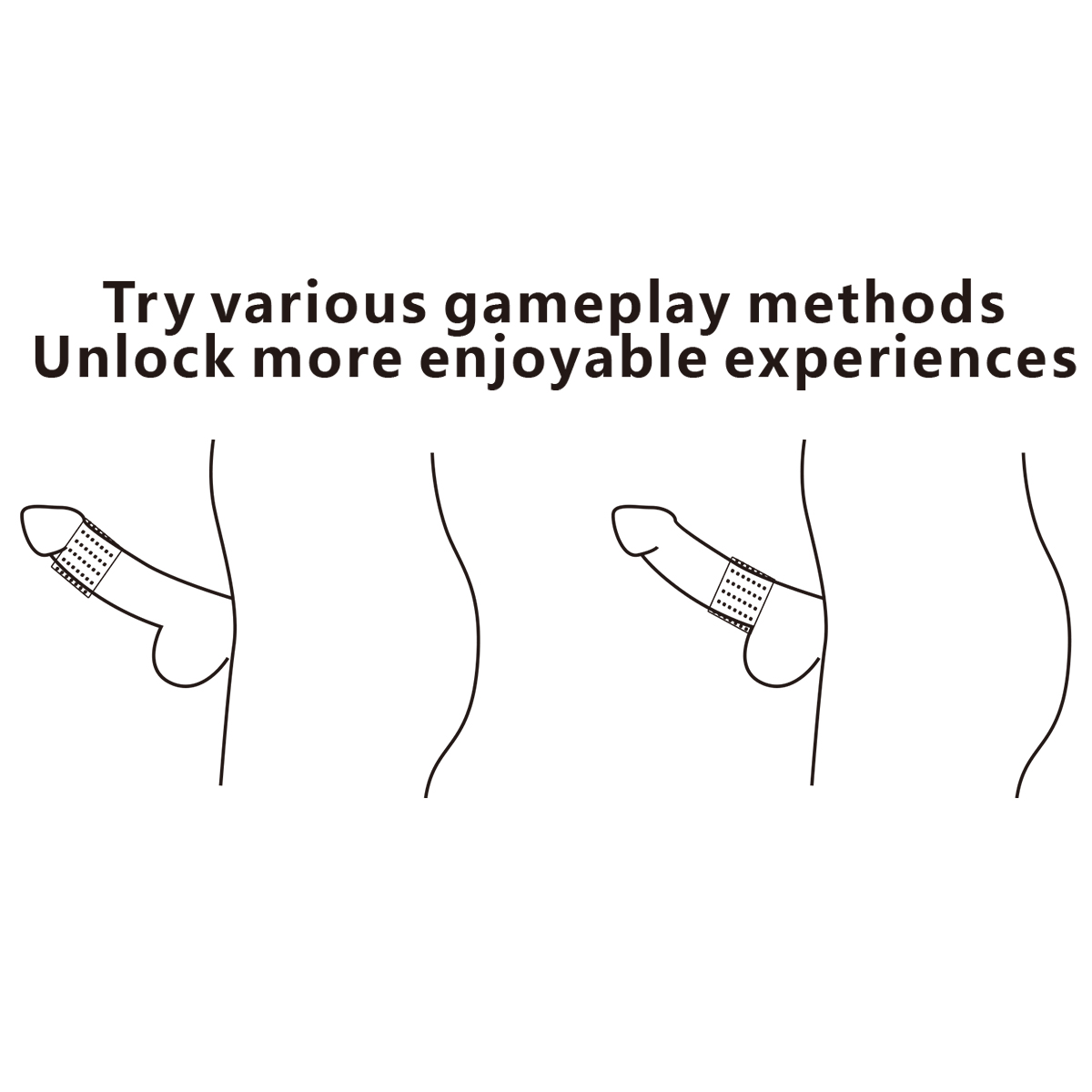 Convex Stimulus - Tırtıklı 3 Farklı Silikon Penis Kılıfı Set 4 CM