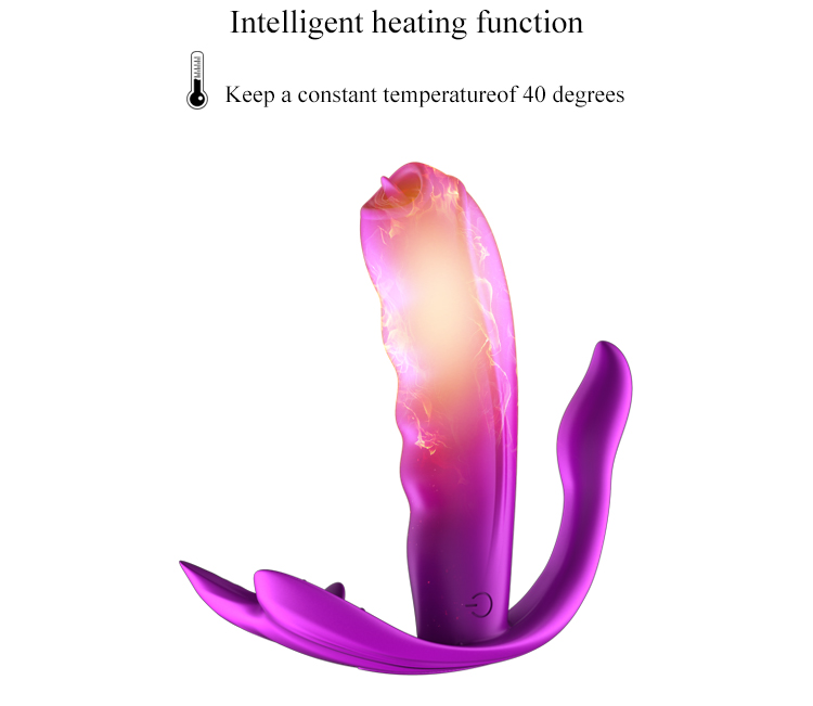 Cute M5 - Şarjlı Kumandalı Akıllı Isıtmalı G-Spot ve Klitoris Uyarıcı Dil Hareketli Giyilebilir 3 in 1 Anal Vibratör