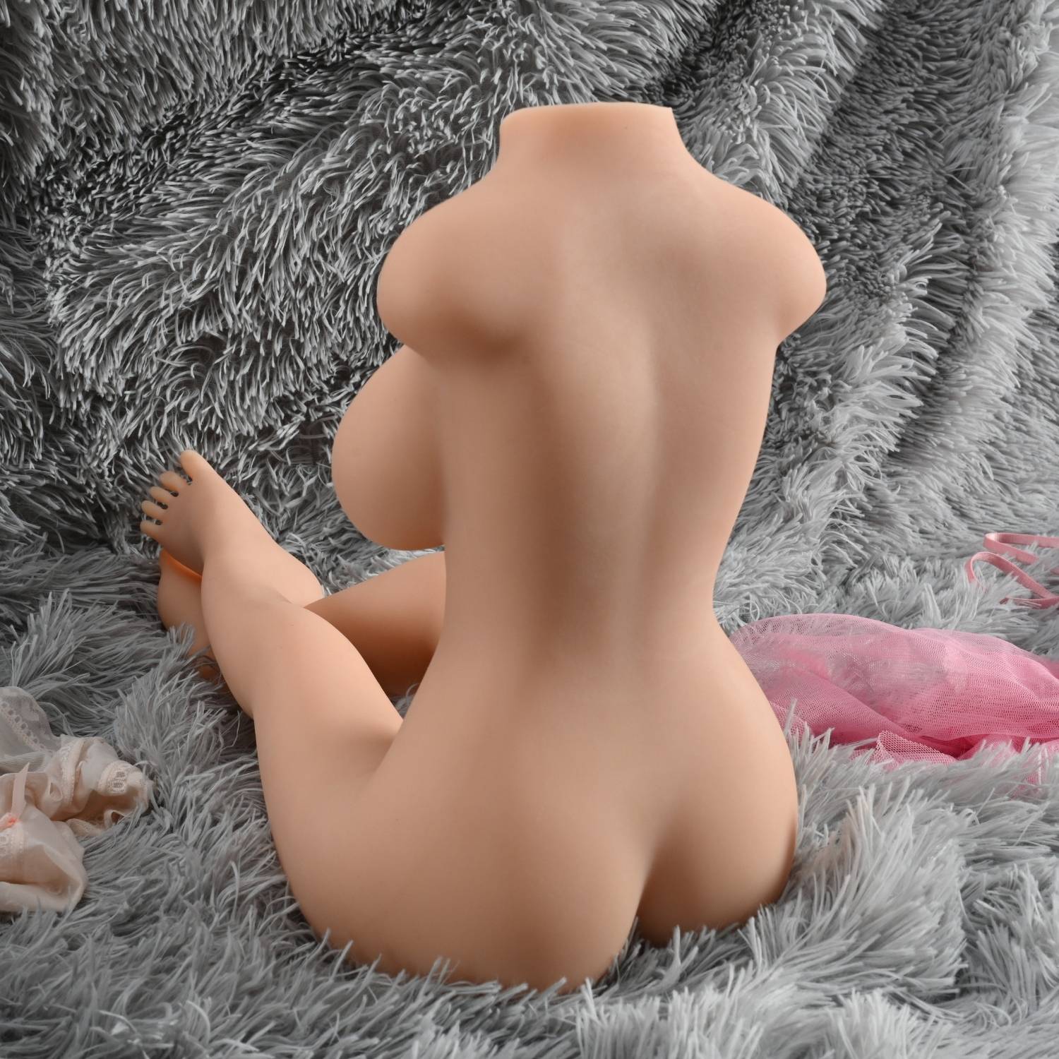 Elsa - İskeletli Yarım Realistik Manken Anal Vajina Çift Girişli Isıtmalı Titreşimli Mastürbatör 4 KG