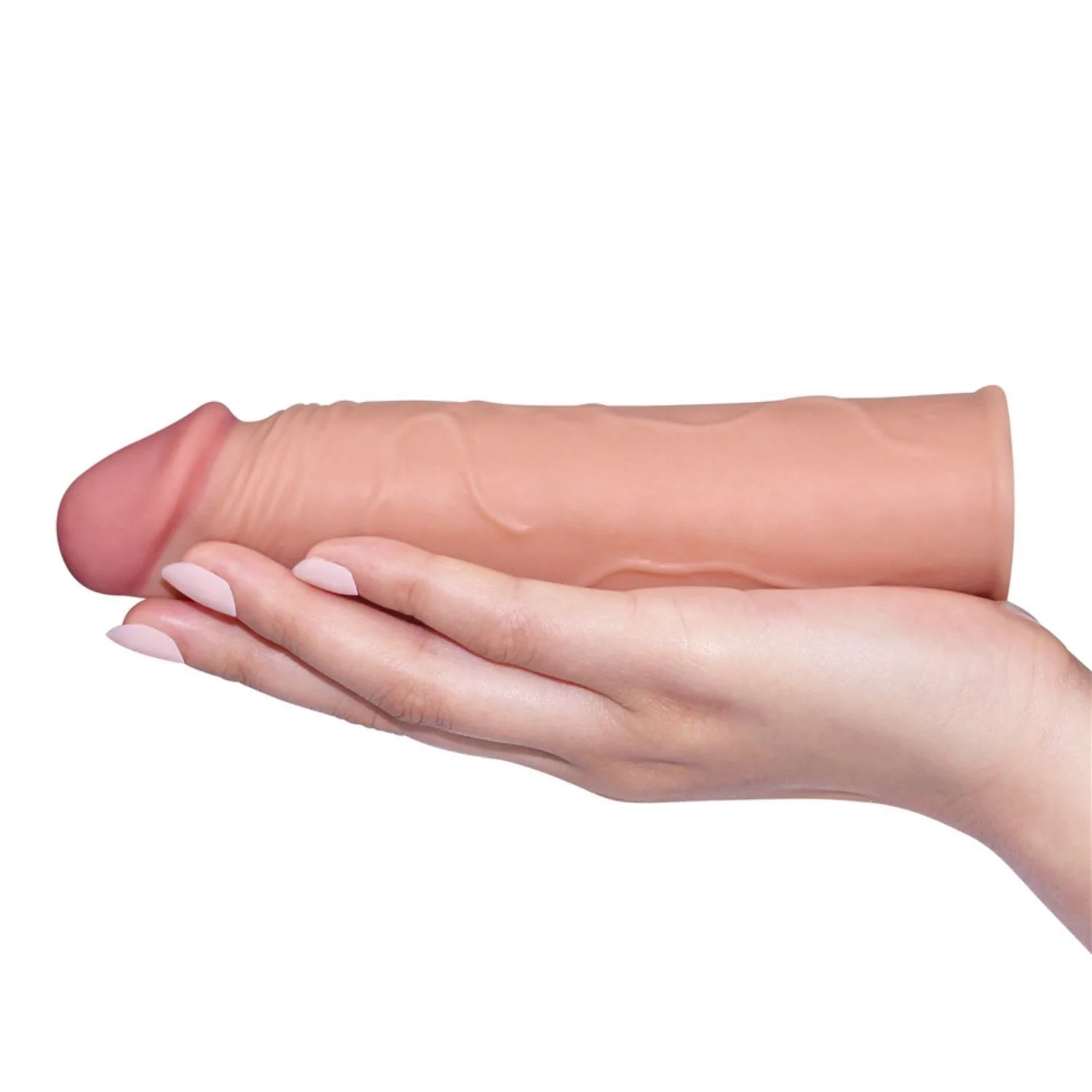 Gerçekçi Dokuda Penis Büyütücü 3 CM Uzatma Dolgulu ve Kalınlaştırıcı Realistik Penis Kılıfı 16 CM