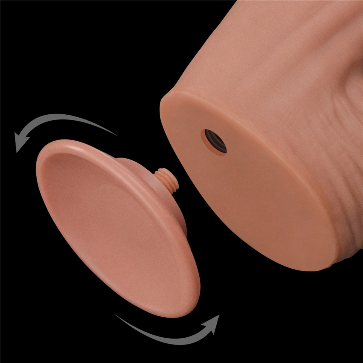 Hunter - Mega Boy Hareketli Kayar Deri Çift Katmanlı Realistik Vibratör Dildo Ultra Yumuşak Gerçekçi Titreşimli Yapay Penis