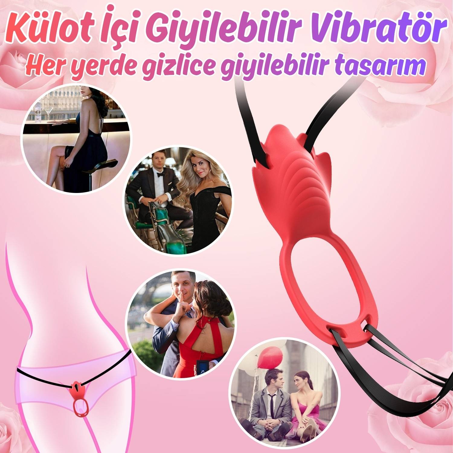 Ivy APP RCT - Şarjlı Kumanda Ve Telefon Kontrollü Vajina Çevresi ve Klitoris Uyarıcı Kemerli Giyilebilir Couple Vibratör