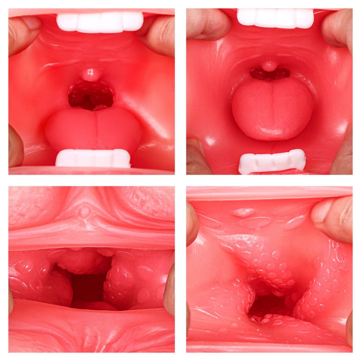 Karen - Çift Taraflı Oral Vajina Çift Girişli Realistik Mastürbatör Isıtmalı Titreşimli Double Yapay Vajina