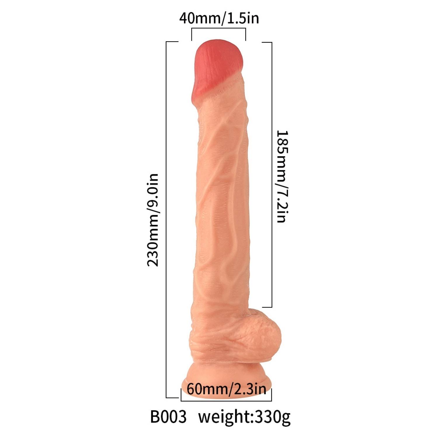 Liam - Kumandalı Vantuzlu Güçlü Titreşimli Gerçekçi Yapay Penis Realistik Dokuda Dildo 23 CM