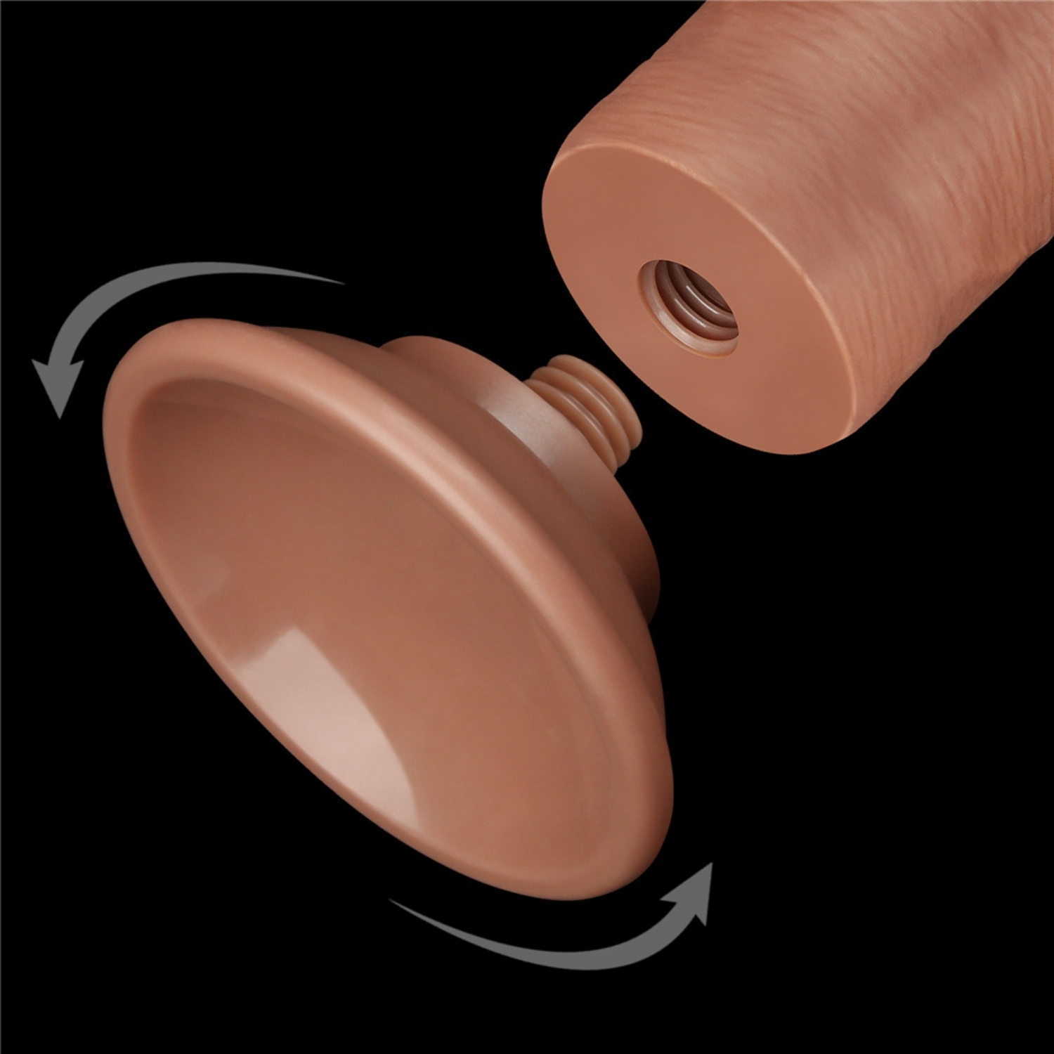 Lionel - Hareketli Kayar Deri Çift Katmanlı Realistik Vibratör Dildo Ultra Yumuşak Testissiz Gerçekçi Titreşimli Zenci Yapay Penis