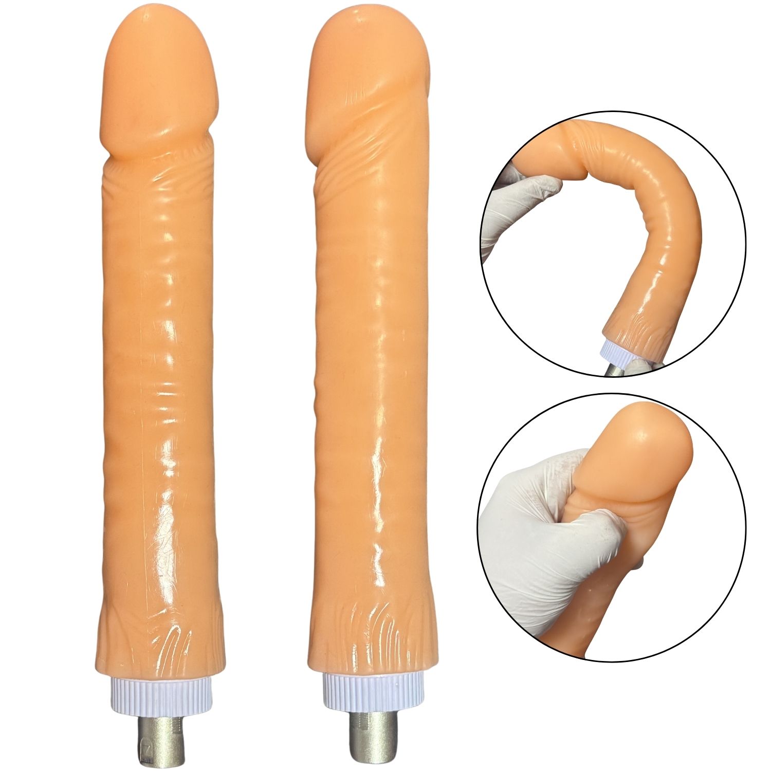 Otomatik Seks Makinesi Yedek Başlık Realistik Dildo Gerçekçi Yapay Penis 25 CM