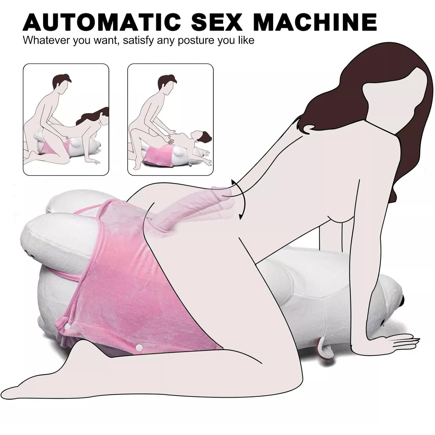 Polar Bear Sex Machine - Şarjlı Kumandalı İleri Geri Hareketli Isıtmalı Titreşimli Peluş Ayı Sex Makinesi