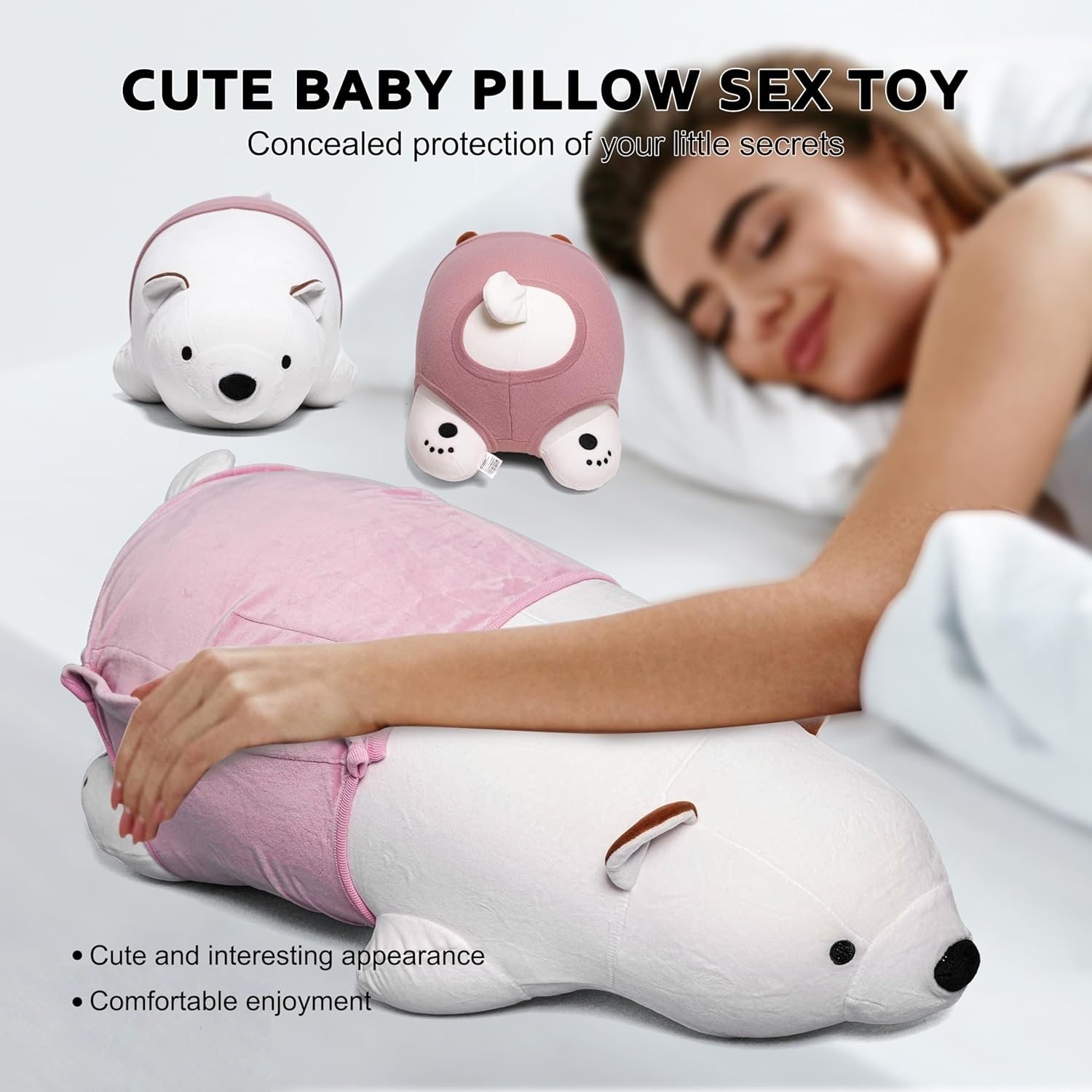 Polar Bear Sex Machine - Şarjlı Kumandalı İleri Geri Hareketli Isıtmalı Titreşimli Peluş Ayı Sex Makinesi