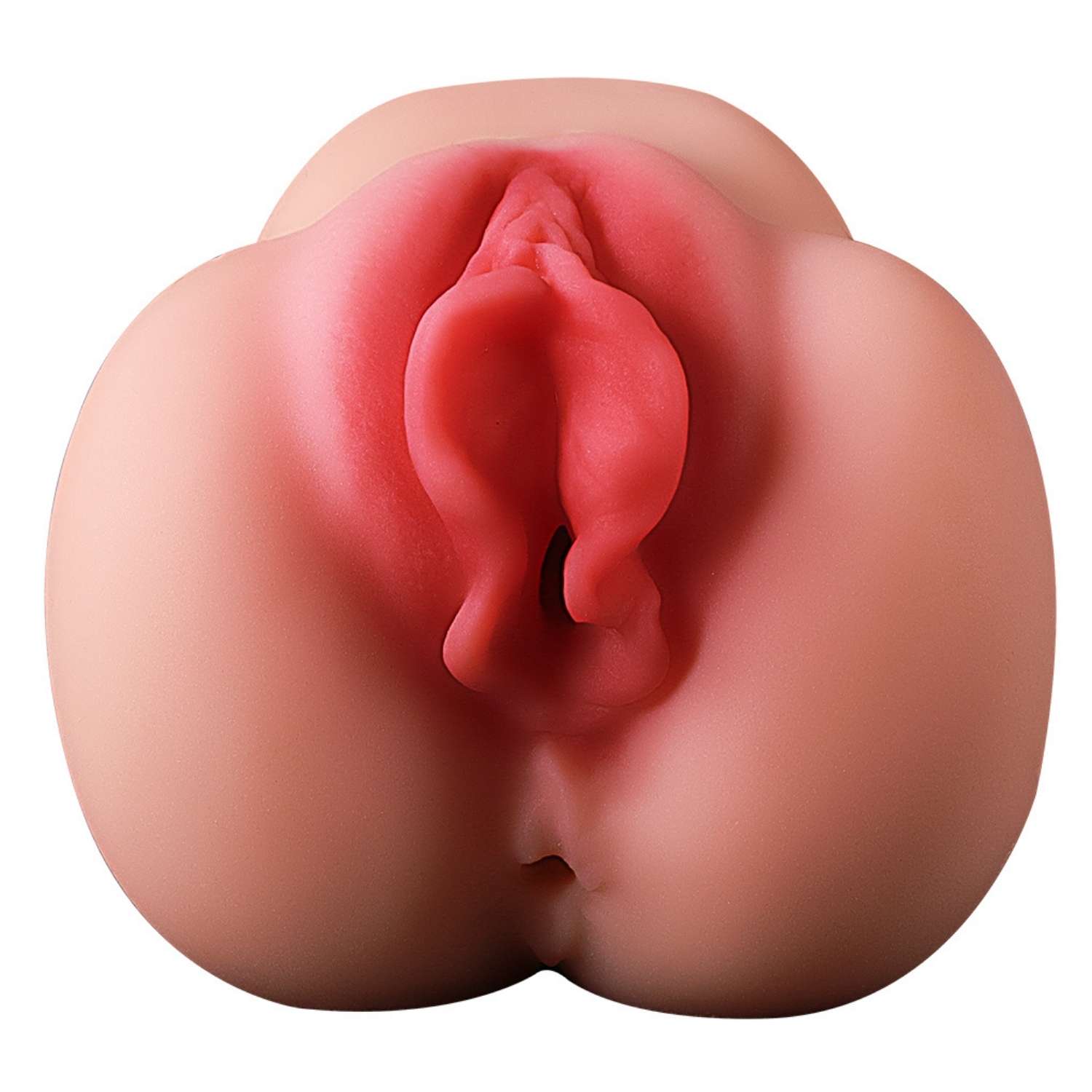 Poppy - Anal Vajina Çift Girişli Realistik Mastürbatör Isıtmalı Titreşimli Yapay Vajina