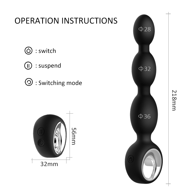 PRIME TOYS Milly Şarjlı Uzaktan Kumandalı Tutma Aparatlı Prostat Uyarıcı Boncuk Anal Vibratör