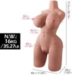 Lily - Ultra Mega Boy Realistik Manken Anal Vajina Çift Girişli Titreşimli Isıtmalı Suni Vajina 16KG
