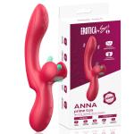 PRIME TOYS Anna Şarjlı 2 in 1 Klitoris G Nokta Uyarıcı Titreşimli Çırpma Hareketli Kavisli Vibratör