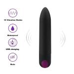 Şarjlı Ultra Güçlü 10 Titreşim Modlu Su Geçirmez Kolay Taşınabilir Bullet Mini Vibratör